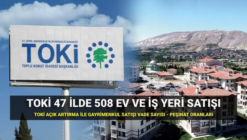TOKİ, 508 Ev ve İş Yeri İçin Açık Artırmaya Çıkıyor!